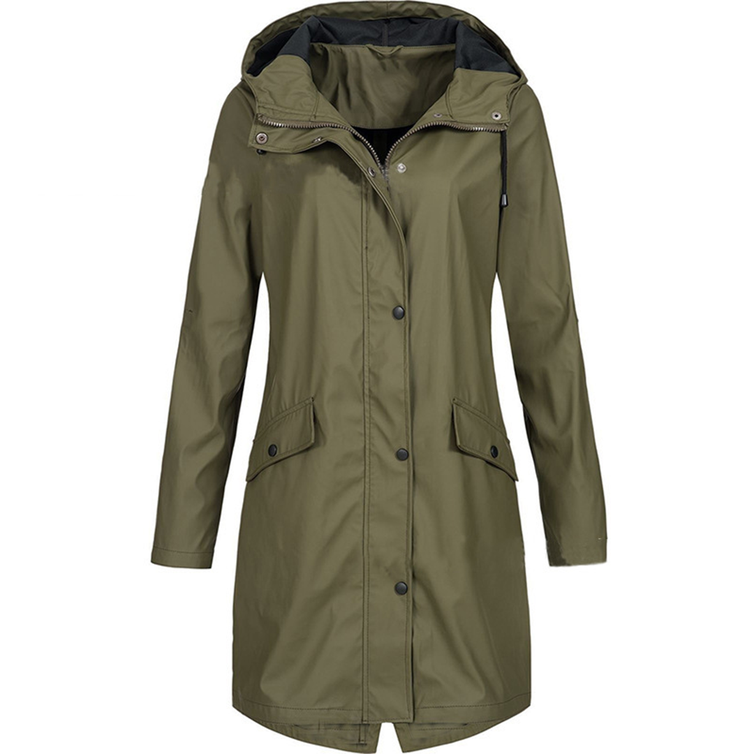 Women's Raincoat - Waterproof & Windproof Elegant Design