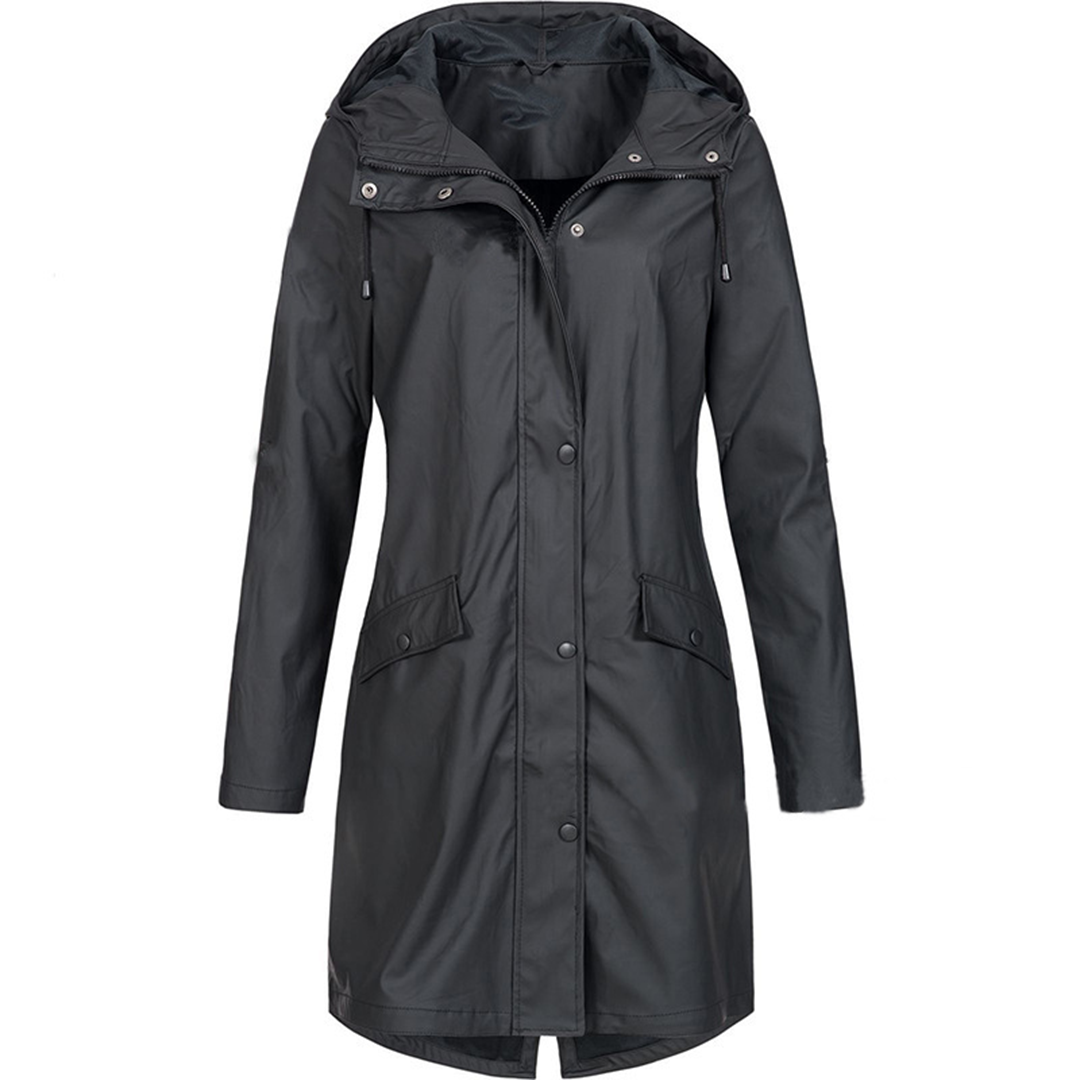 Women's Raincoat - Waterproof & Windproof Elegant Design