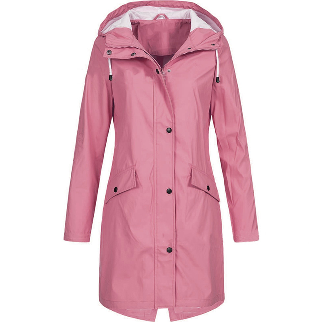 Women's Raincoat - Waterproof & Windproof Elegant Design