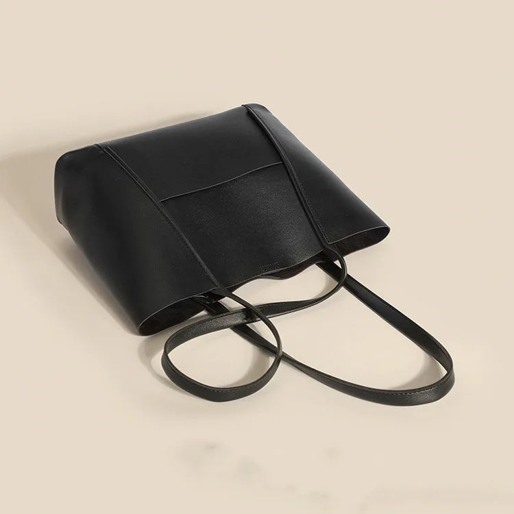 Women's Leather Tote Bag - Sleek Design & Spacious
