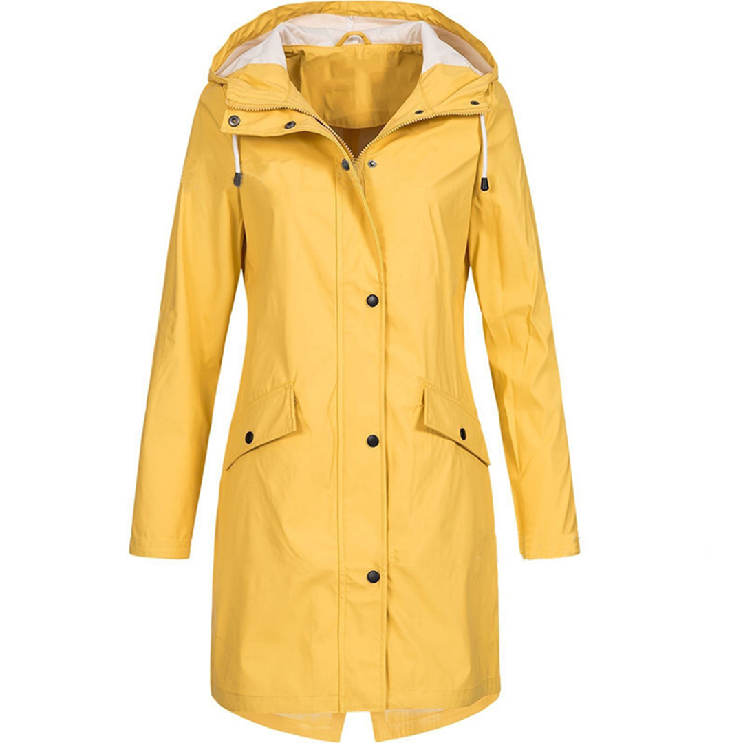 Women's Raincoat - Waterproof & Windproof Elegant Design