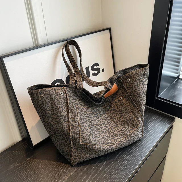 Women's Tote Bag - Oversized & Leopard Print
